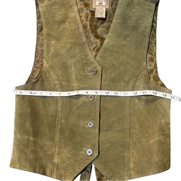 Vintage 90s Company B Genuine Leather Vest Size 8 - Picture 9 of 11